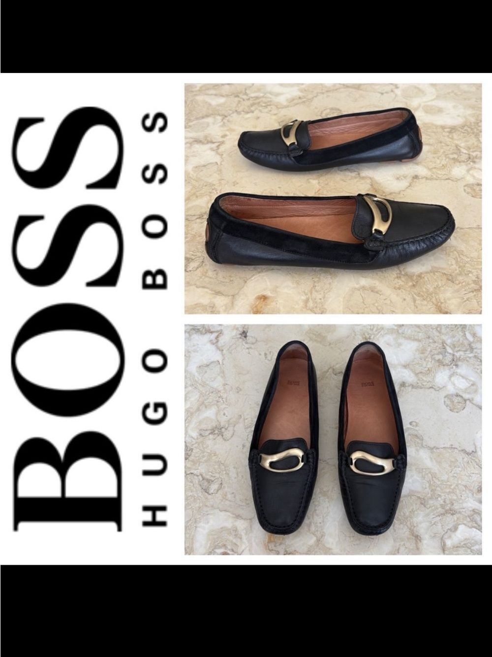 Hugo Boss Leather Driving Loafers